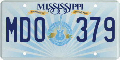 MS license plate MDO379