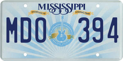 MS license plate MDO394