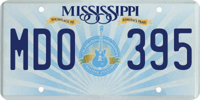 MS license plate MDO395