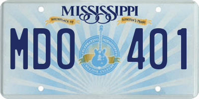 MS license plate MDO401