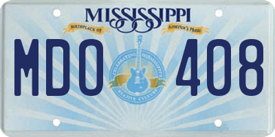 MS license plate MDO408