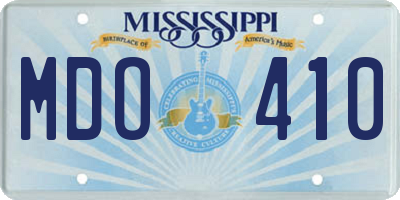 MS license plate MDO410