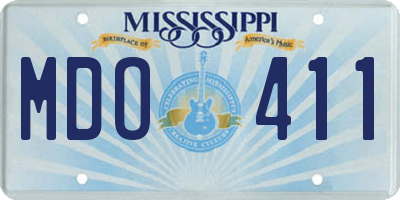 MS license plate MDO411
