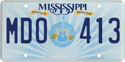 MS license plate MDO413