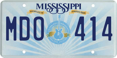 MS license plate MDO414