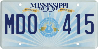 MS license plate MDO415
