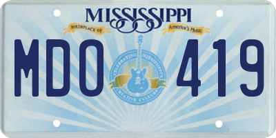 MS license plate MDO419