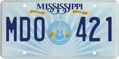 MS license plate MDO421