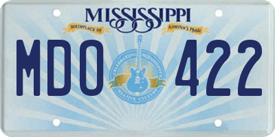 MS license plate MDO422