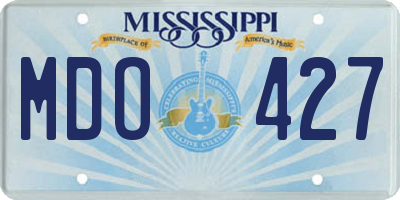 MS license plate MDO427
