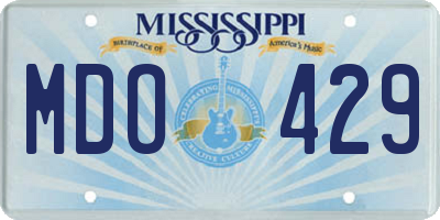 MS license plate MDO429