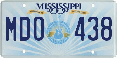 MS license plate MDO438
