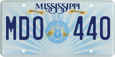 MS license plate MDO440