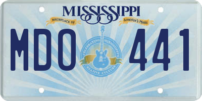 MS license plate MDO441