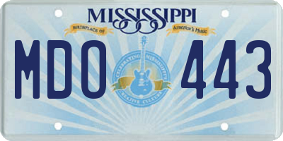 MS license plate MDO443
