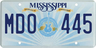 MS license plate MDO445