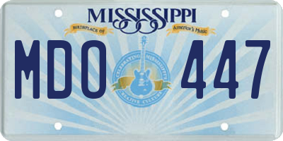 MS license plate MDO447