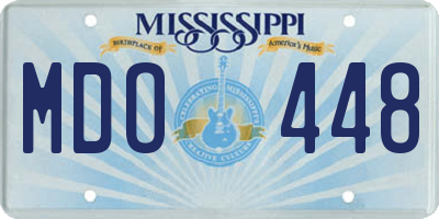 MS license plate MDO448