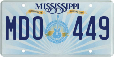 MS license plate MDO449