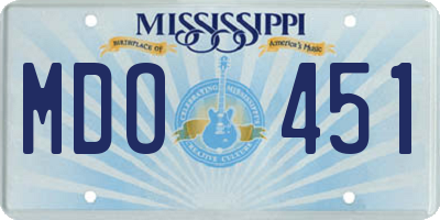 MS license plate MDO451