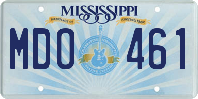 MS license plate MDO461