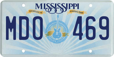 MS license plate MDO469