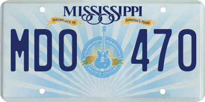 MS license plate MDO470