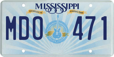 MS license plate MDO471