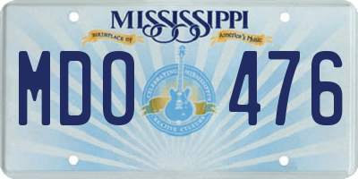 MS license plate MDO476