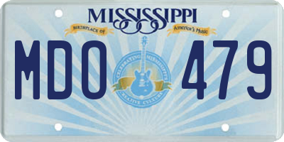 MS license plate MDO479