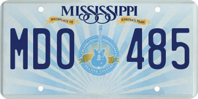 MS license plate MDO485