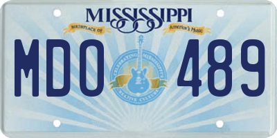 MS license plate MDO489
