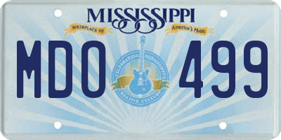 MS license plate MDO499