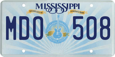 MS license plate MDO508