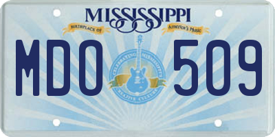 MS license plate MDO509