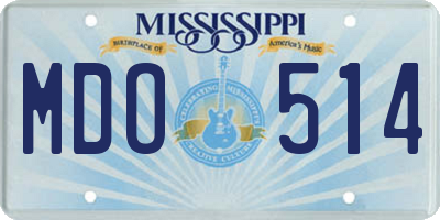 MS license plate MDO514