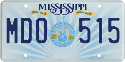 MS license plate MDO515