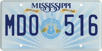 MS license plate MDO516