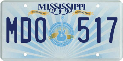 MS license plate MDO517