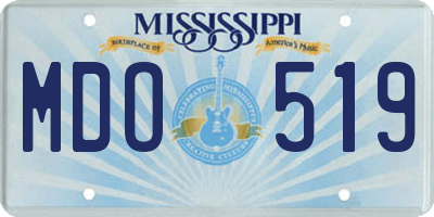 MS license plate MDO519