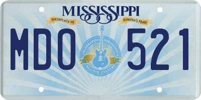 MS license plate MDO521