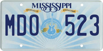 MS license plate MDO523