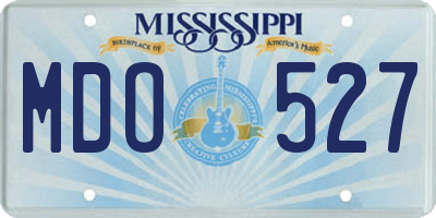 MS license plate MDO527