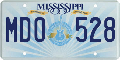 MS license plate MDO528