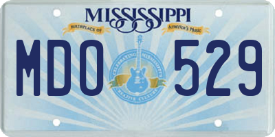 MS license plate MDO529
