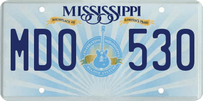 MS license plate MDO530