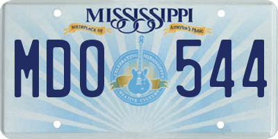 MS license plate MDO544
