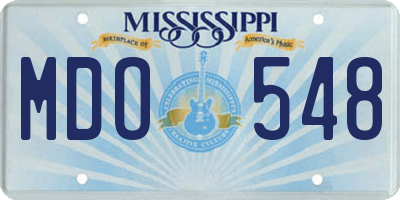 MS license plate MDO548