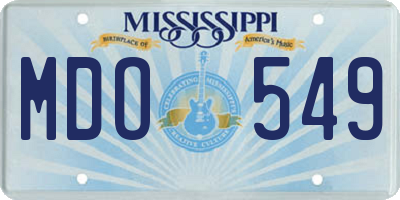 MS license plate MDO549