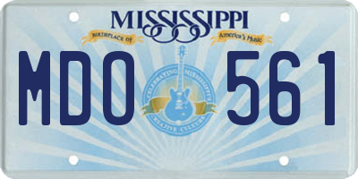 MS license plate MDO561